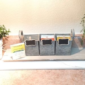 TEA/COFFEE Galvanized Vintage/Farmhouse Tea Utility Piece
